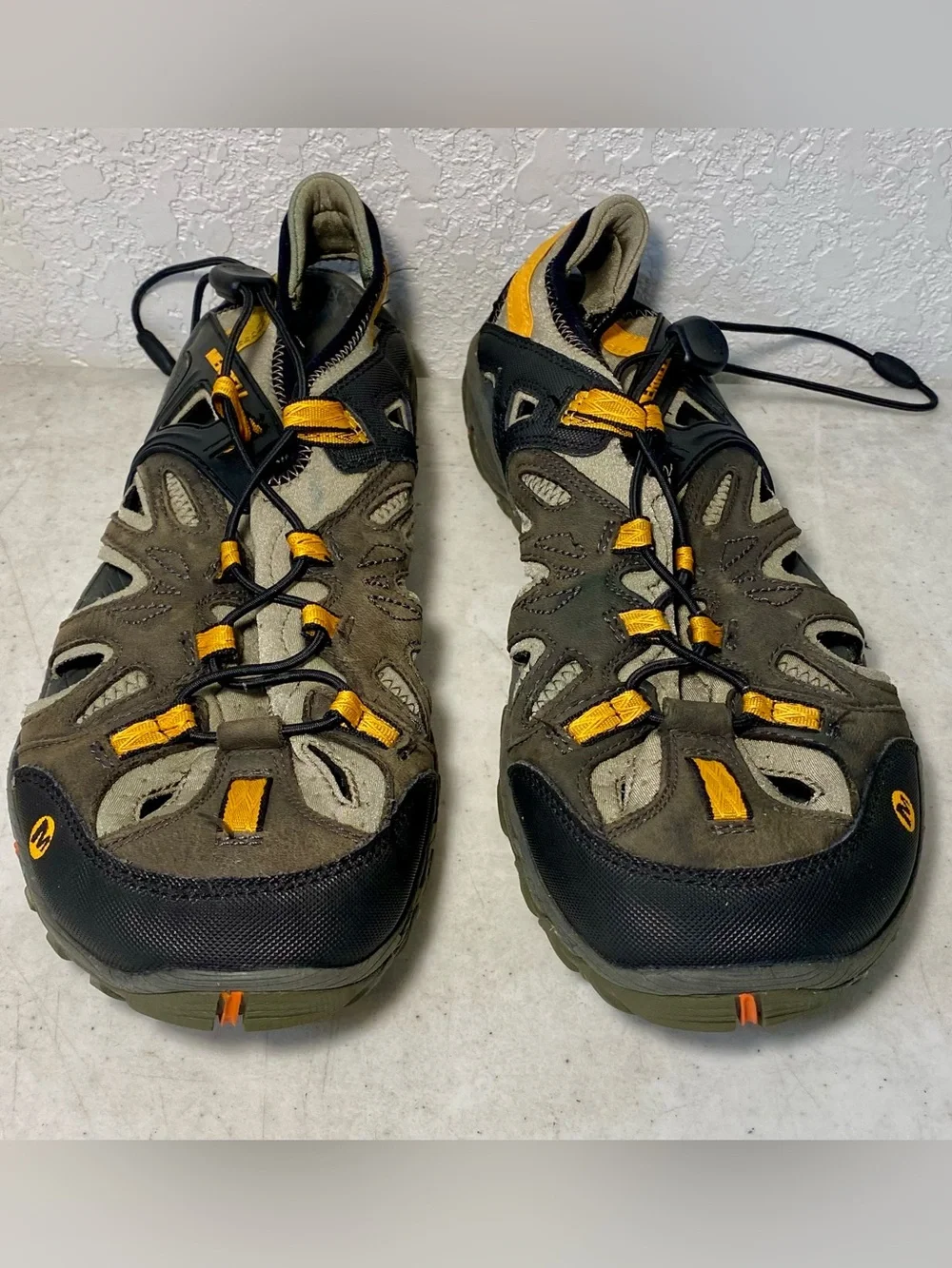Merrell All Out Blaze Sieve Shoes Mens 9 Hiking Water Sandals Taupe Black Orange